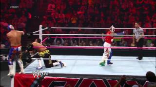 Rey Mysterio amp Sin Cara vs Primo amp Epico Raw October 1 2012 [upl. by Trumann]