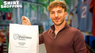 Pierre Gasly Goes Shopping For CRAZY Retro Football Shirts  Shirt Shopping [upl. by Nelrac286]