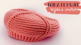 Como Tejer Boina de Mujer a Crochet paso a paso [upl. by Oiluj]