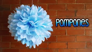 Como hacer pompones de papel [upl. by Hulbard]