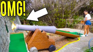 The CRAZIEST Old School Mini Golf Course Ever  Epic Hole In One [upl. by Selassie]