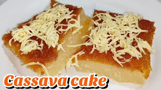 Cassava Cake recipe  How to cook cassava cake in oven  4 Ingredients only Karens Kusina [upl. by Perrins]