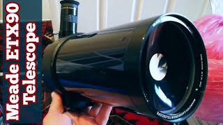 Unboxing Meade ETX 90 MaksutovCassegrain Telescope OTA Review Day amp Night Use [upl. by Suicul]