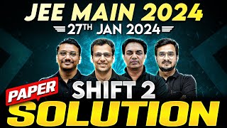 JEE Main 2024 Paper Discussion ATTEMPT 1  27th January  SHIFT 2 ⚡ [upl. by Ravid]