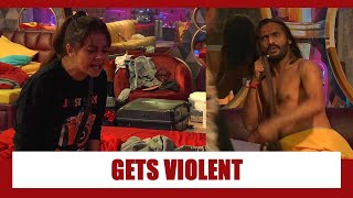 Bigg Boss 15 UpdateDevoleena Bhattacharjee gets violent during a nasty fight with Abhijit Bichukale [upl. by Aniroz262]