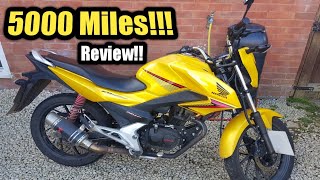 Honda CB125F  5000 miles Review  GOOD or BAD [upl. by Ahsenar]