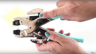 How To Use The We R Memory Keepers CropADile Hole Punch amp Eyelet Setter [upl. by Saxela]