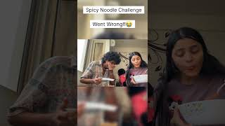 Spicy Noodle Challenge Went Wrong spicynoodles youtubeshorts foodchallenge challenge spicyfood [upl. by Valene]