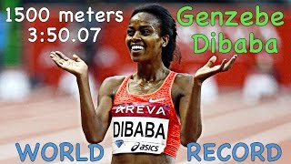 Genzebe Dibaba  35007 1500m World Record [upl. by Almeta]