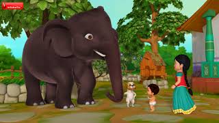 யானை யானை யானை  Tamil Rhymes for Children  Infobells [upl. by Julienne329]