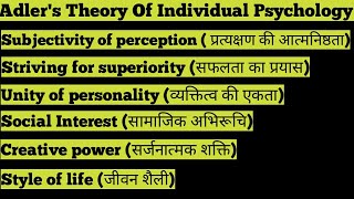 Adlers Theory Of Individual Psychology [upl. by Suiremed426]