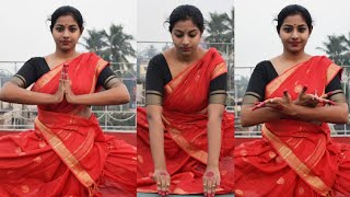 Bharatanatyam Namaskara  Lesson 1  Namaskriya  Bhumipranama  Bharatanatyam for Beginners [upl. by Nerrawed1]