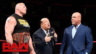 Lesnar amp Heyman to leave WWE if The Beast loses Universal Title at SummerSlam Raw July 31 2017 [upl. by Lichter]