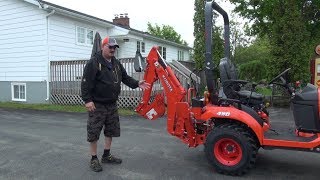 How To Remove The Back Hoe On A Kubota BX23S [upl. by Tegdig]