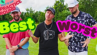 Whos the Best at being the WORST Disc Golfer  2022 Ledgestone B9  Micd Up Practice Round [upl. by Einnaoj]