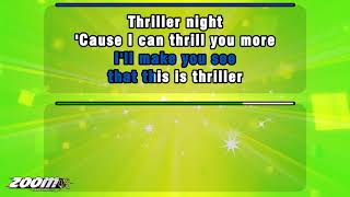 Michael Jackson  Thriller Without Vincent Price  Karaoke Version from Zoom Karaoke [upl. by Stillman]