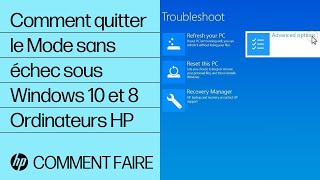 Comment quitter le Mode sans échec sous Windows 10 et 8  Ordinateurs HP  HP Support [upl. by Brodsky]