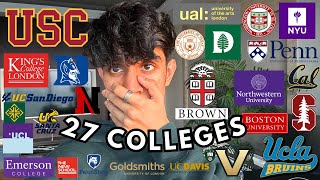 COLLEGE DECISION REACTIONS 2024  Ivies USC UCs NYU  more No SAT regular decision [upl. by Ulphiah]