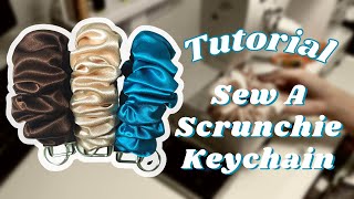 STUDIO VLOG 5  DIY Sewing Keychain  How To Make A Scrunchie Wristlet Key Fob Scrunchie Business [upl. by Joerg261]