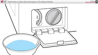 LG Front Load Washer  How to clean drain hose pipe [upl. by Einafets818]