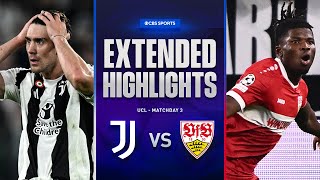 Juventus vs Stuttgart Extended Highlights  UCL League Phase MD 3  CBS Sports Golazo [upl. by Anerbas]