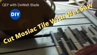 How To Cut Mosaic Tile Using Wet Saw  Quick And Easy [upl. by Deadman]