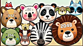 MERGE ANIMAL 2048 3D  ASMR Gameplay Animals Evolution Level Up Jelly Balls 2048 [upl. by Carissa]