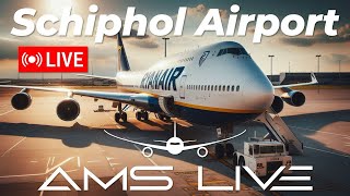 🔴 LIVE PLANE SPOTTING at Amsterdam Schiphol Airport  September 1 2024 [upl. by Akimik]