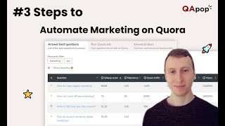 How to Leverage Quora Marketing in 3 Steps 🔥 [upl. by Adnolrehs]