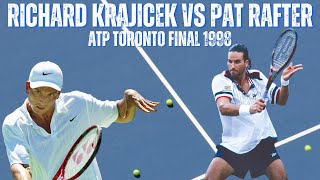 RICHARD KRAJICEK VS PAT RAFTER  1998 ATP TORONTO MENS FINAL [upl. by Ahsinyt]