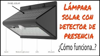 LÁMPARA SOLAR DODOCOOL CON DETECTOR DE PRESENCIA ¿CÓMO FUNCIONA [upl. by Waddington]