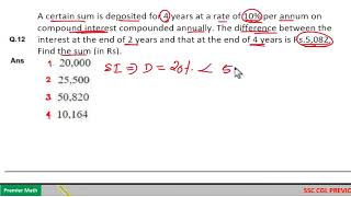 A certain sum is deposited for 4 years at a rate of 10 per annum on compound interest compounded an [upl. by Aelam]