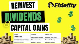 Reinvest Capital Gains amp Dividends into Securities in Fidelity [upl. by Haslett]