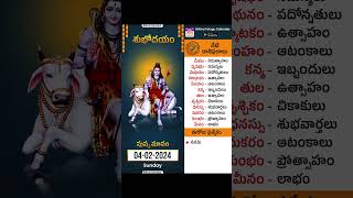 Daily Panchangam and Rasi Phalalu Telugu  4th February 2024  Nithra Telugu Calendar [upl. by Seale]