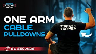 One Arm Cable Pull Down 60 Seconds [upl. by Lucian851]