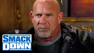 Goldberg looks to destroy Roman Reigns at WWE Elimination Chamber SmackDown Feb 11 2022 [upl. by Laup345]