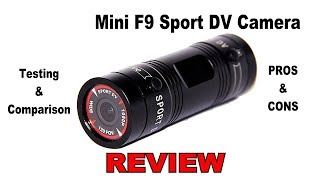 🔥 REVIEW Mini F9 Sports DV Camera Unboxing Testing and Comparison Live Hunting Footage [upl. by Aronal236]