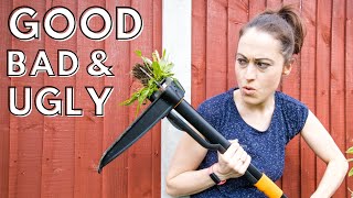 PROS amp CONS of the Fiskars Xact Weed Puller  Lawn Gardening Tool Review  The Carpenters Daughter [upl. by Williams]