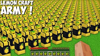 What if I SPAWN A LEMON CRAFT ARMY in Minecraft  1000 OF MY CLONES [upl. by Etireuqram951]