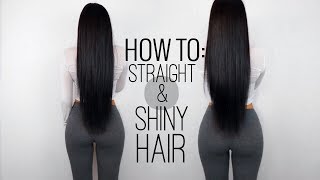 HOW TO STRAIGHTEN YOUR HAIR PERFECTLY  Sleek amp Shiny Straight Hair for Beginners [upl. by Gregorio]