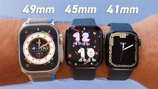 Size Comparison on Wrist  Apple Watch Series 8 vs Ultra [upl. by Aylatan273]