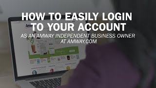 Amway IBO Login How Independent Business Owners Access Online Account  Amway [upl. by Ahsienot]