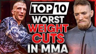 10 Most DANGEROUS Weight Cuts in MMA History [upl. by Sairacaz426]