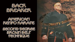 Back Breaker American Kenpo Karate 2nd Degree Brown Belt [upl. by Lemhaj]