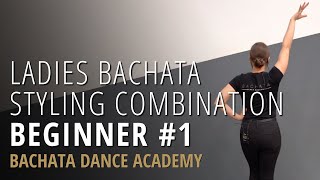 Ladies Bachata Styling Tutorial  Beginner Combination 1  Nicole Thompson  Bachata Dance Academy [upl. by Helli]