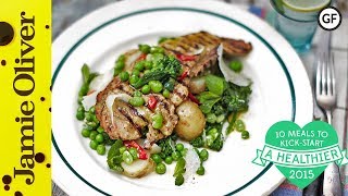 Healthy Pork Escalope with Super Greens  Jamie Oliver  10HealthyMeals [upl. by Beau]