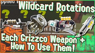 Wildcard Rotations  All Grizzco Weapons and what they do  Splatoon 2 Tips amp Tricks [upl. by Akinas]