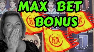 MAX BET BONUS on DRAGON LINK GOLDEN CENTURY slot machine [upl. by Ecirahc]