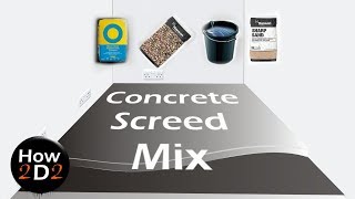 Concrete Screed Ratio Mix How to calculate Volume Cement Aggregates Water mix [upl. by Aruol]