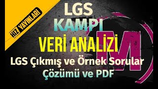 LGS Veri Analizi LGS Çıkmış ve Örnek Sorular ve PDF  LGS Kampı [upl. by Jeramie]